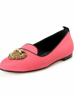 Dolce & Gabbana Pink Silk Flats